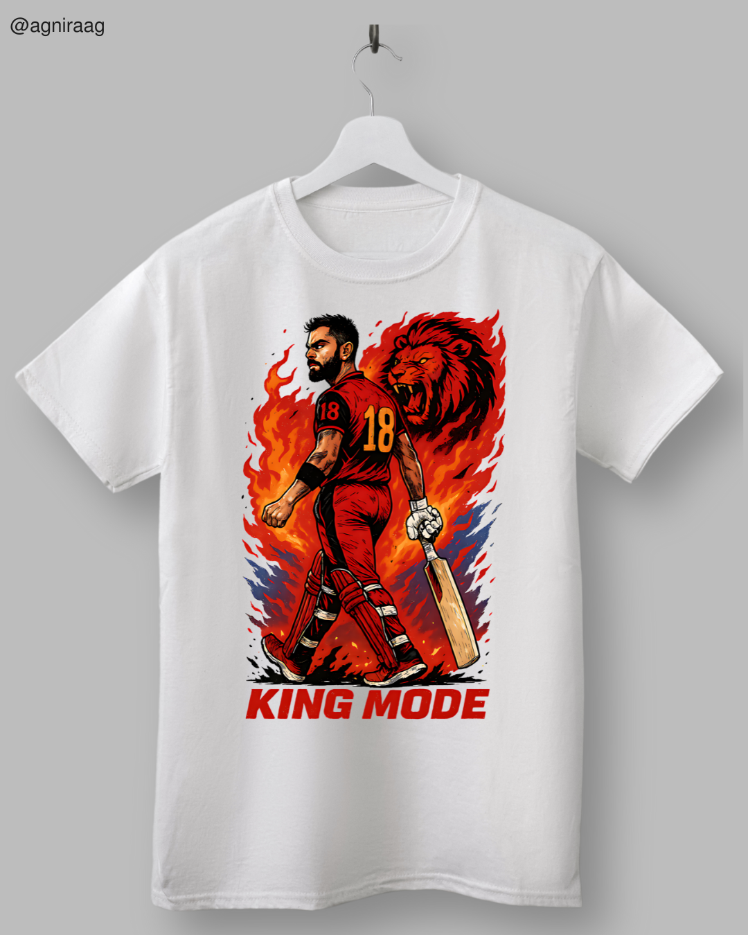 King Mode Cricket T-Shirt – Unleash the Fire Within