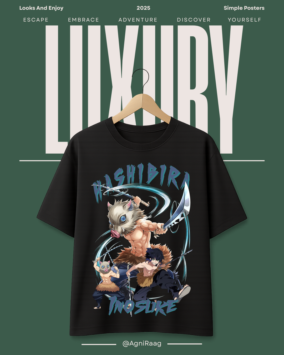 🔥 Inosuke Hashibira – Beast Breathing Tee