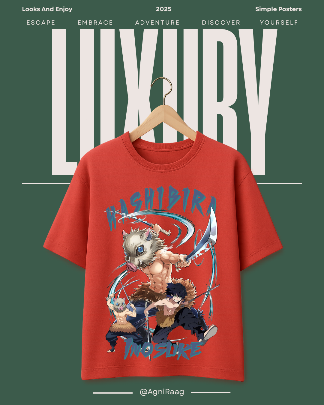 🔥 Inosuke Hashibira – Beast Breathing Tee