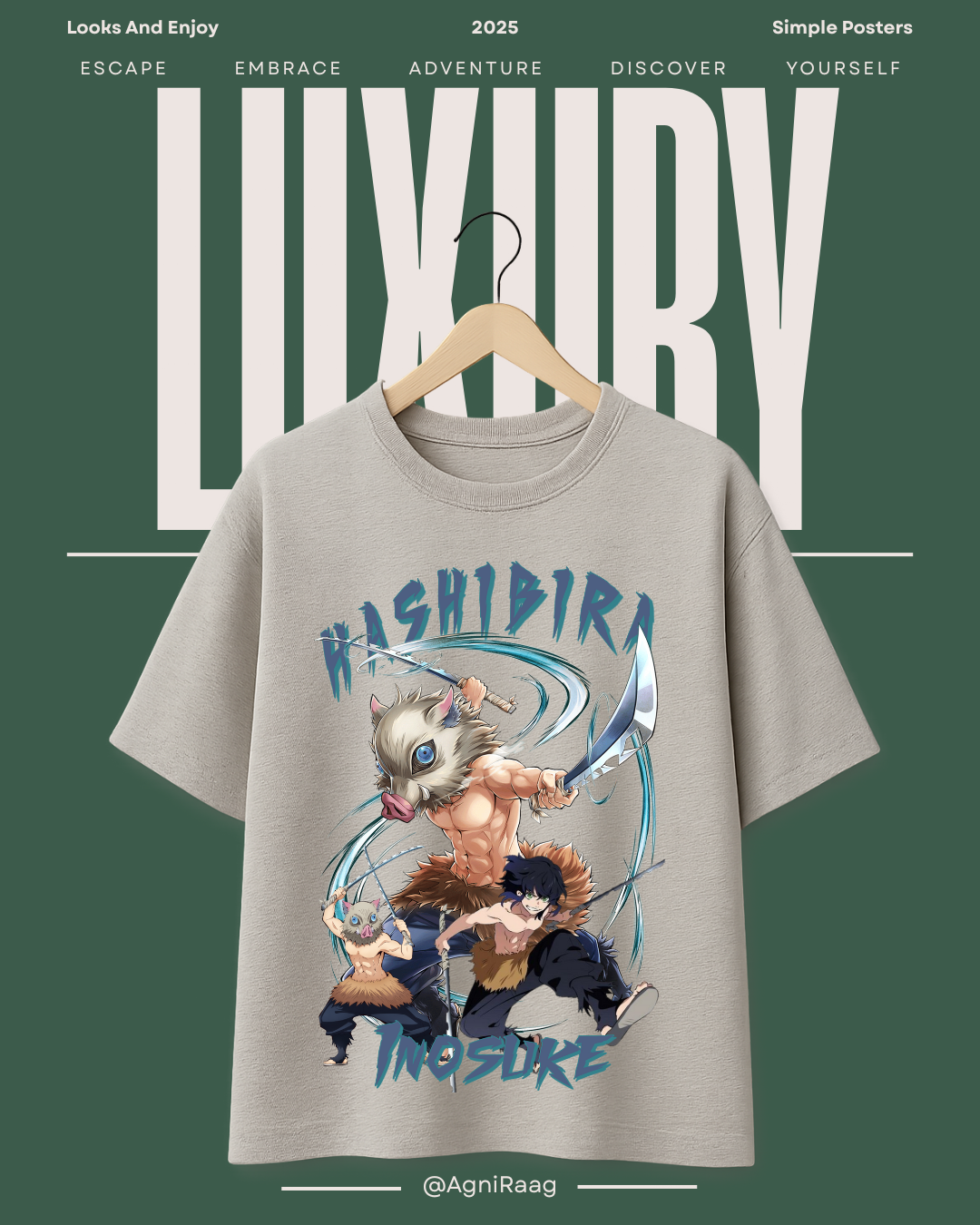 🔥 Inosuke Hashibira – Beast Breathing Tee