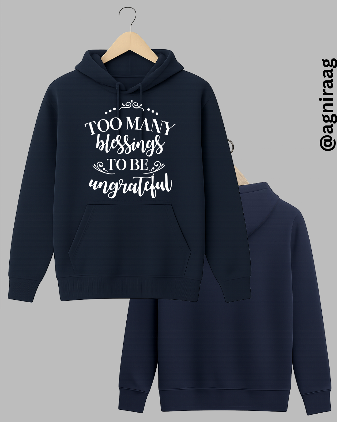 Too Many Blessings To Be Ungrateful – Gratitude Graphic T-Shirt