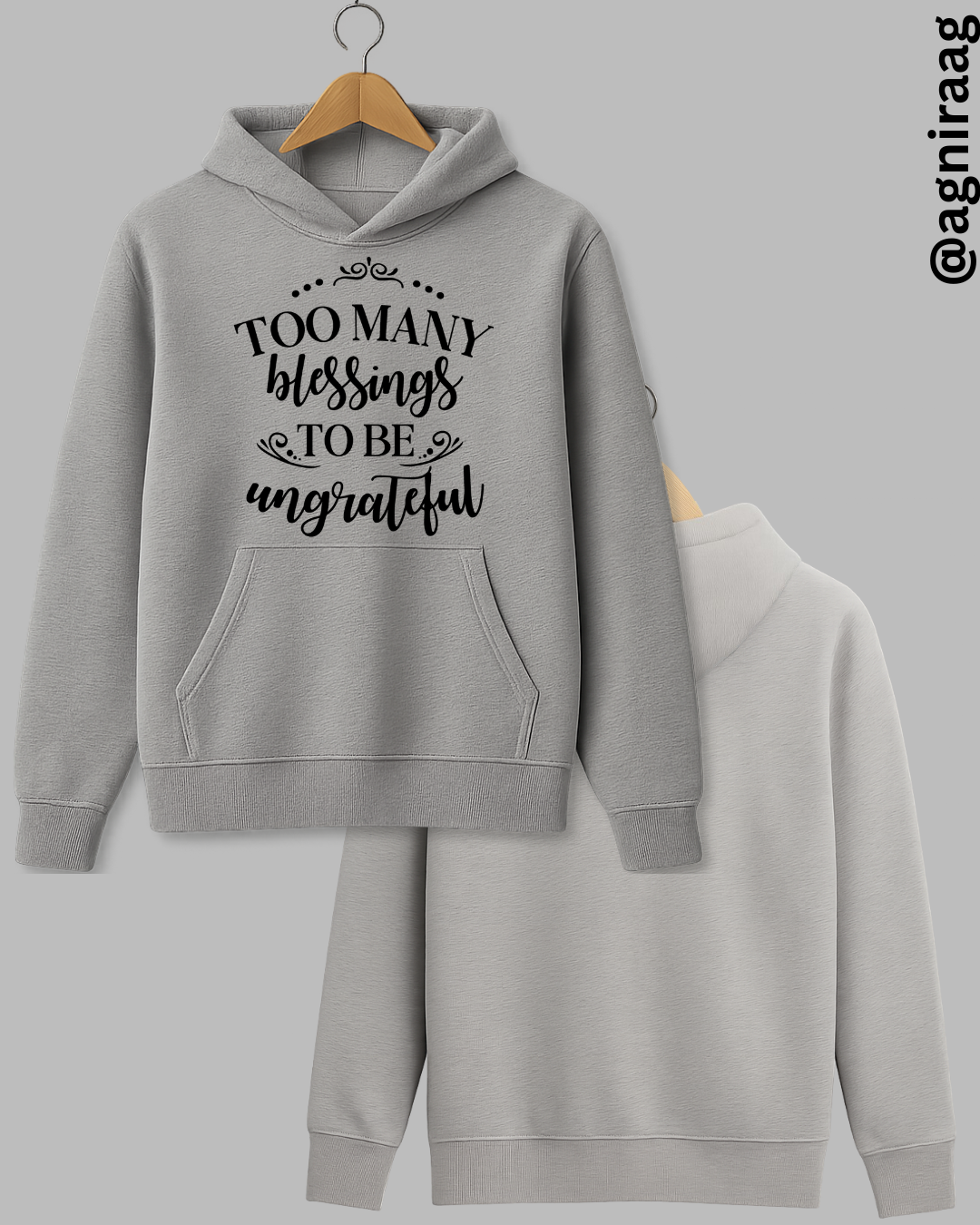 Too Many Blessings To Be Ungrateful – Gratitude Graphic T-Shirt