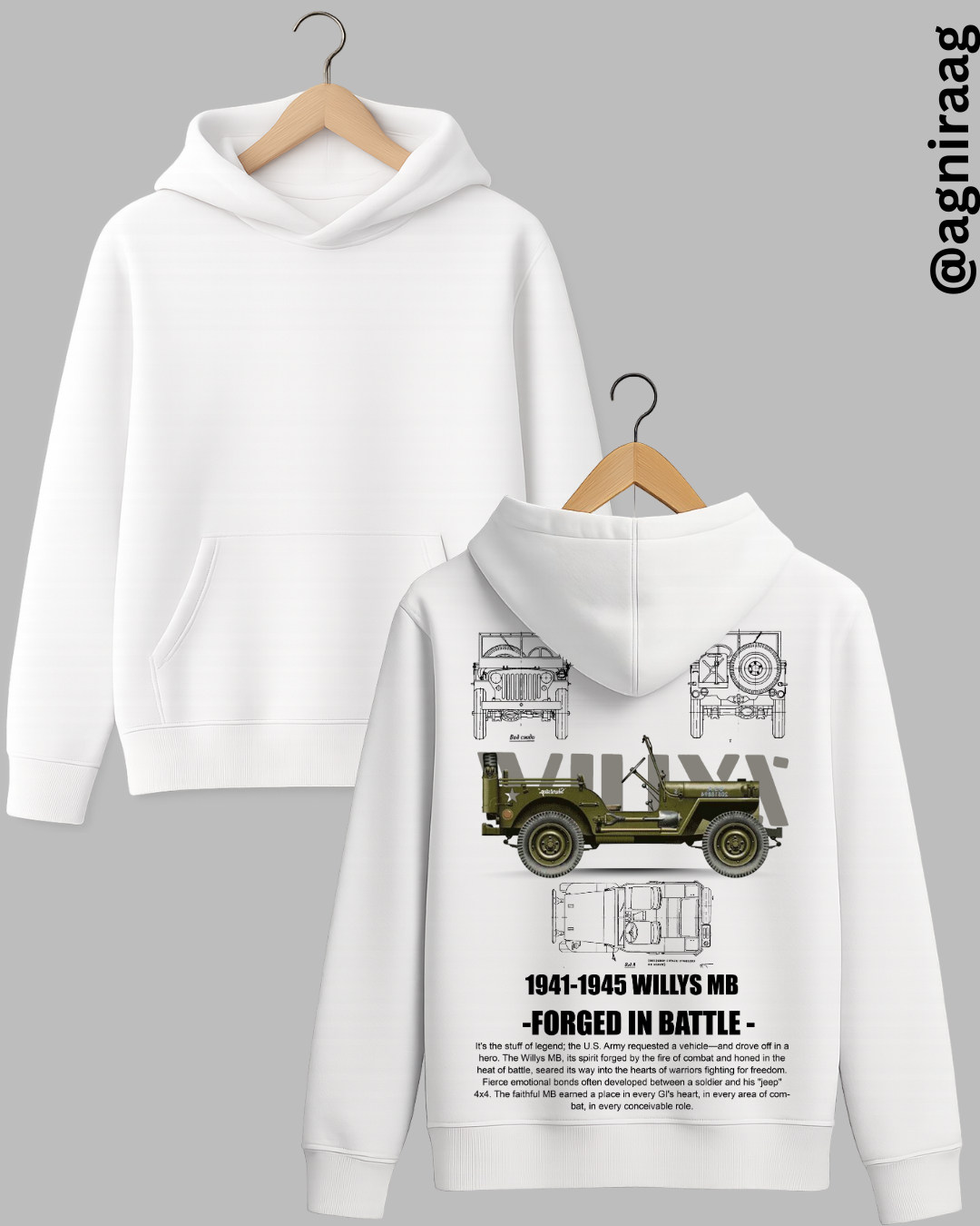 American Vintage Willys Jeep Blueprint