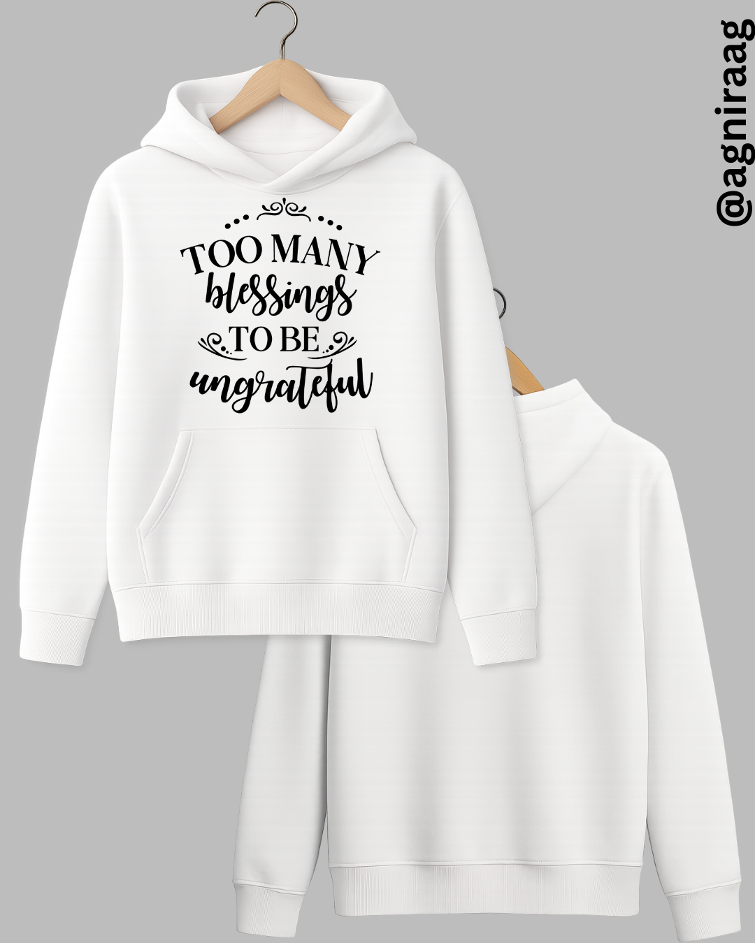 Too Many Blessings To Be Ungrateful – Gratitude Graphic T-Shirt