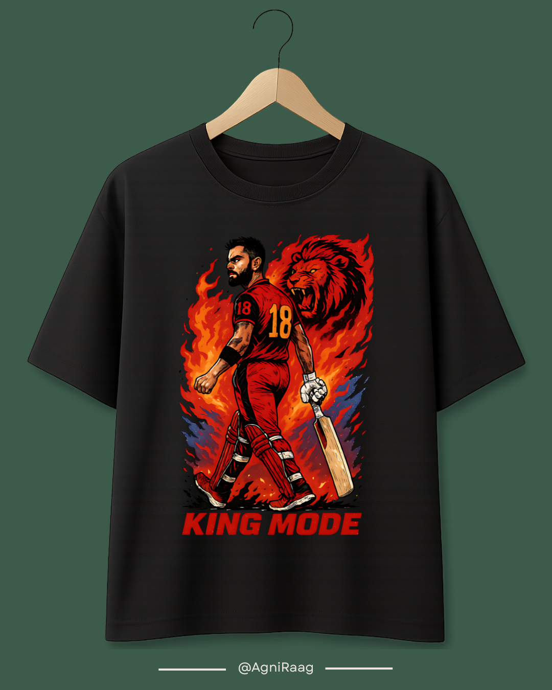 King Mode Cricket T-Shirt – Unleash the Fire Within