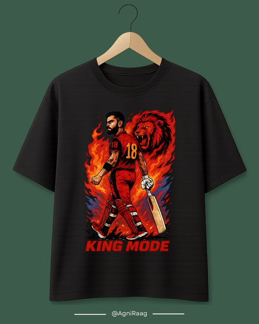 King Mode Cricket T-Shirt – Unleash the Fire Within