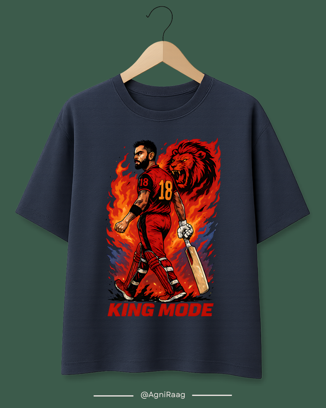 King Mode Cricket T-Shirt – Unleash the Fire Within