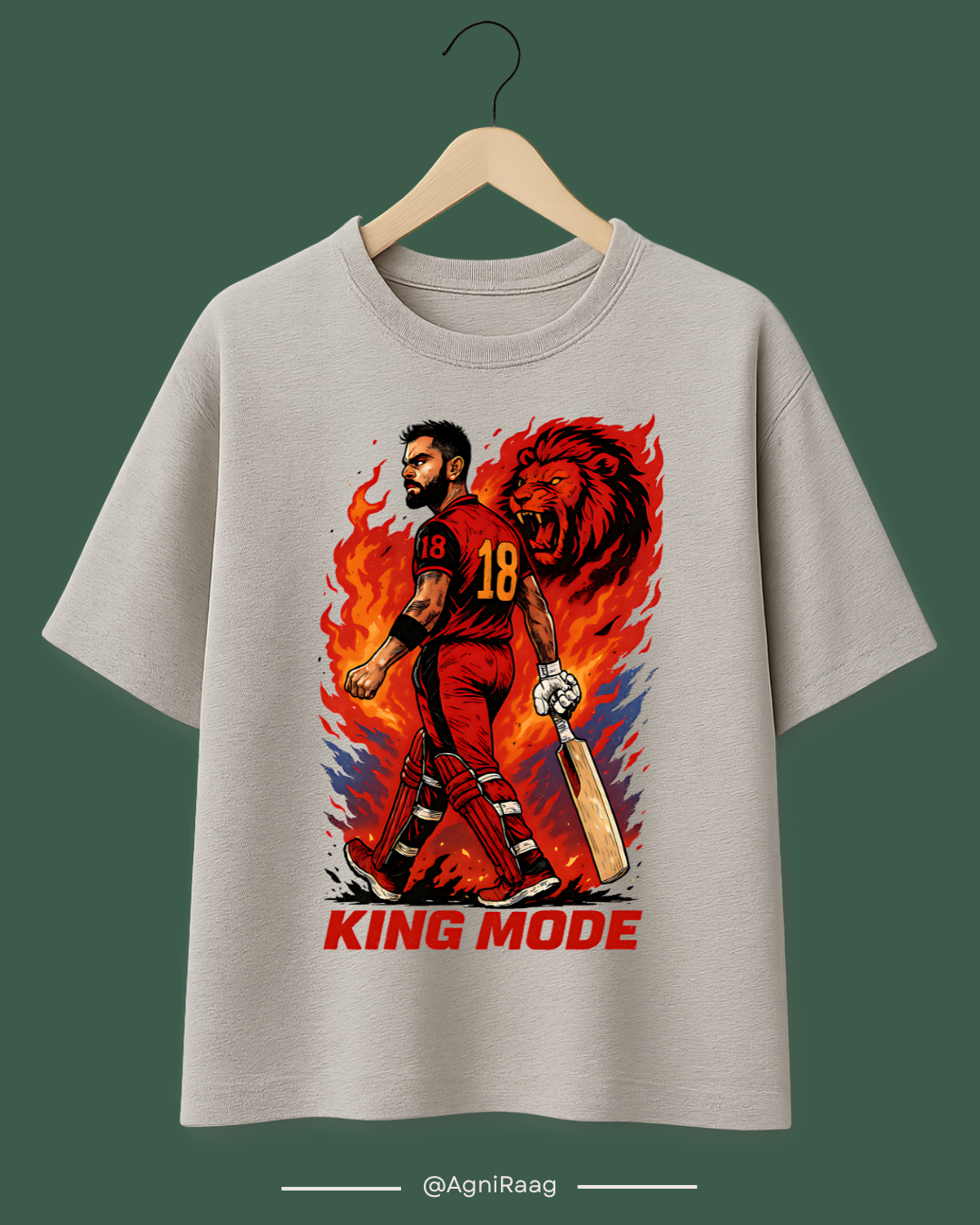 King Mode Cricket T-Shirt – Unleash the Fire Within