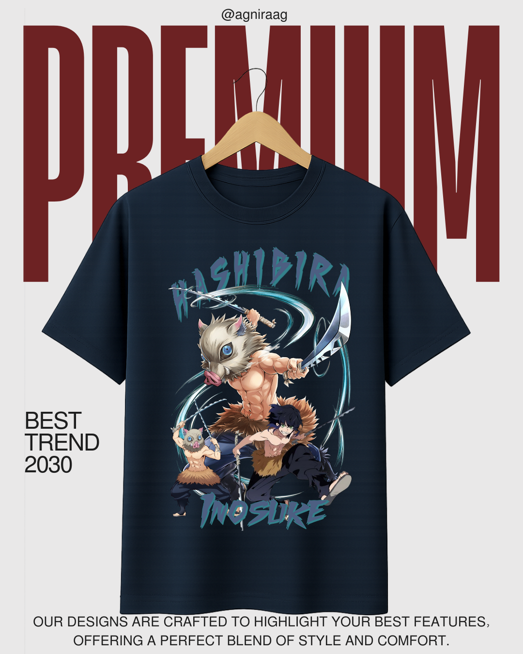 🔥 Inosuke Hashibira – Beast Breathing Tee