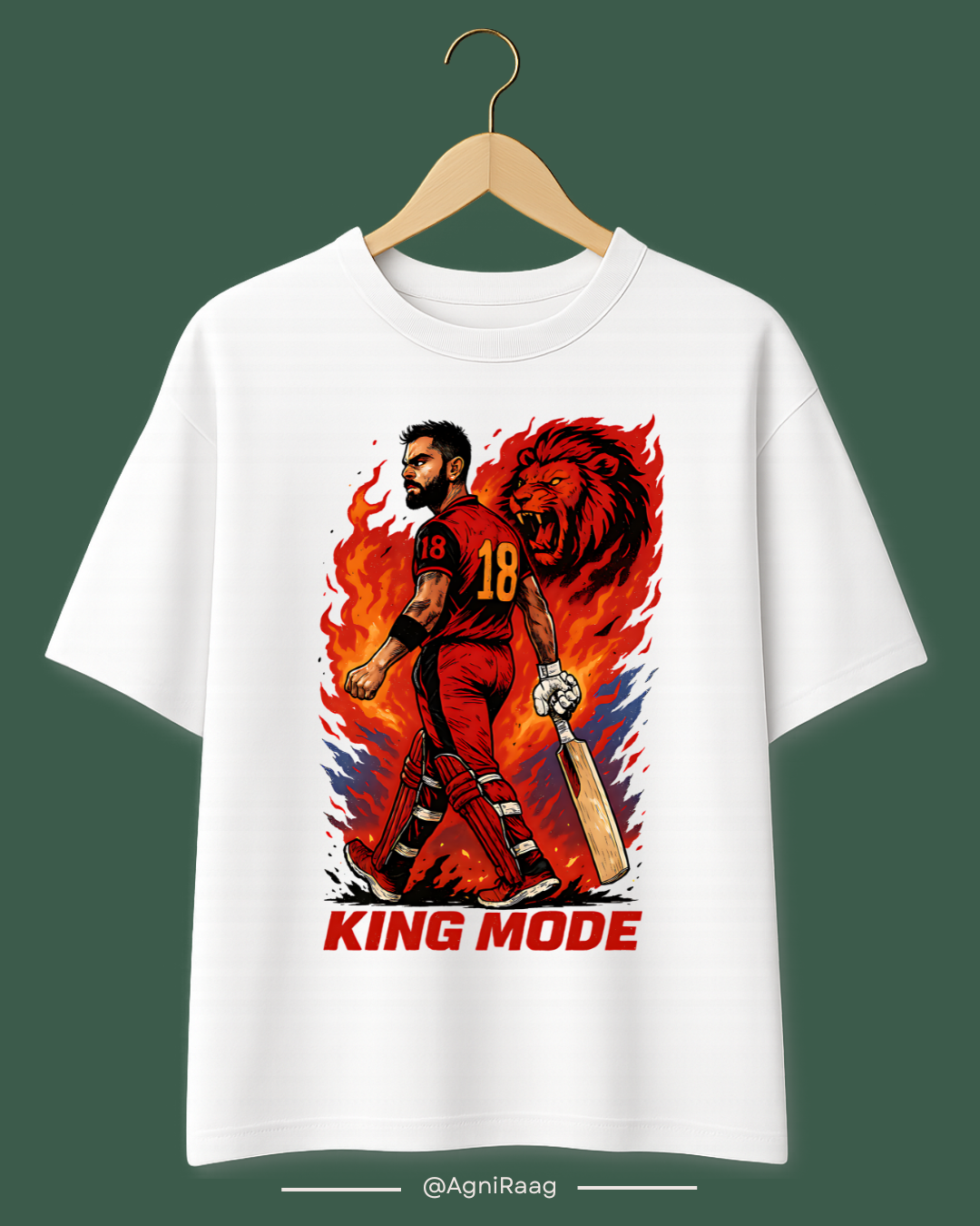 King Mode Cricket T-Shirt – Unleash the Fire Within