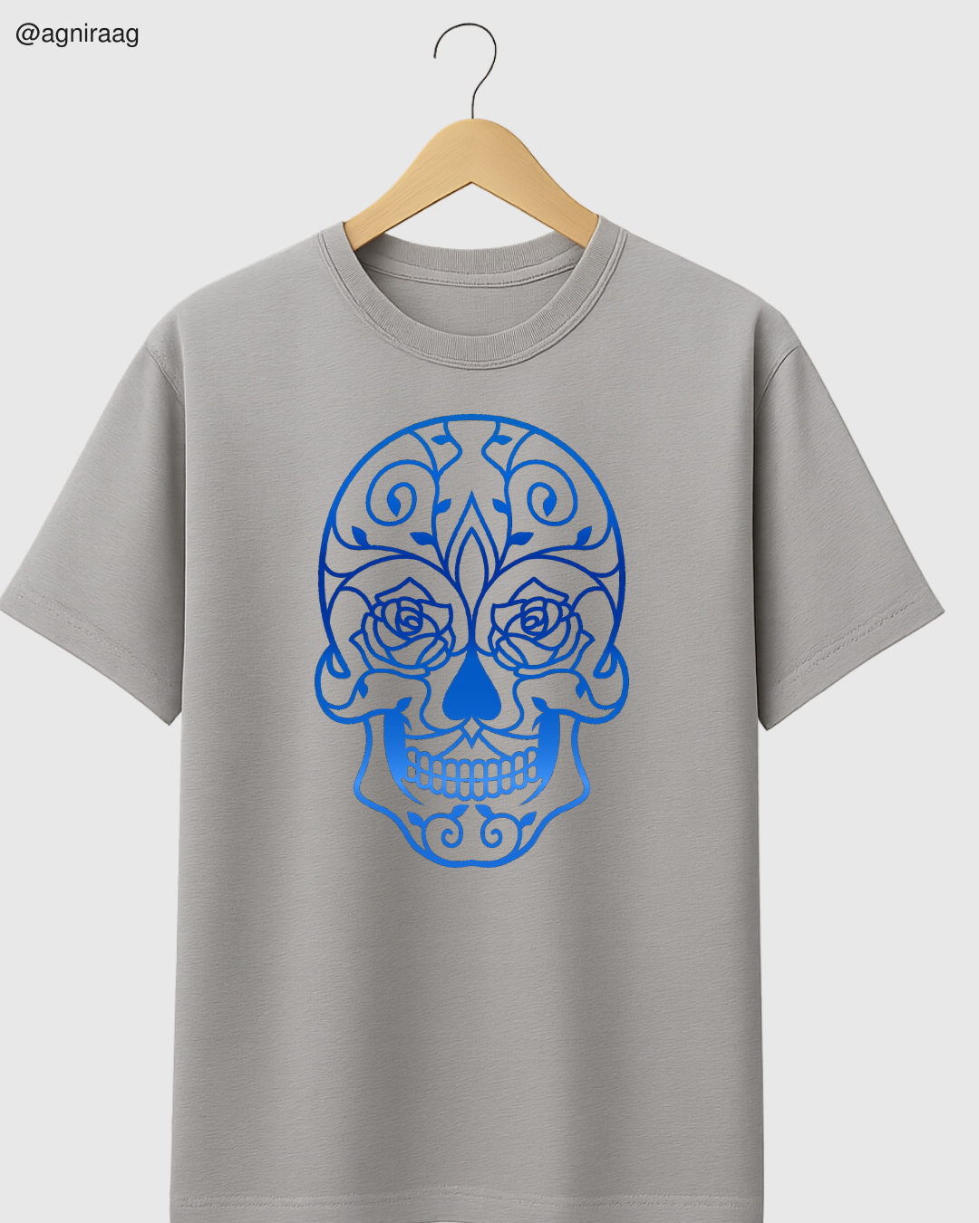 Golden Floral Skull