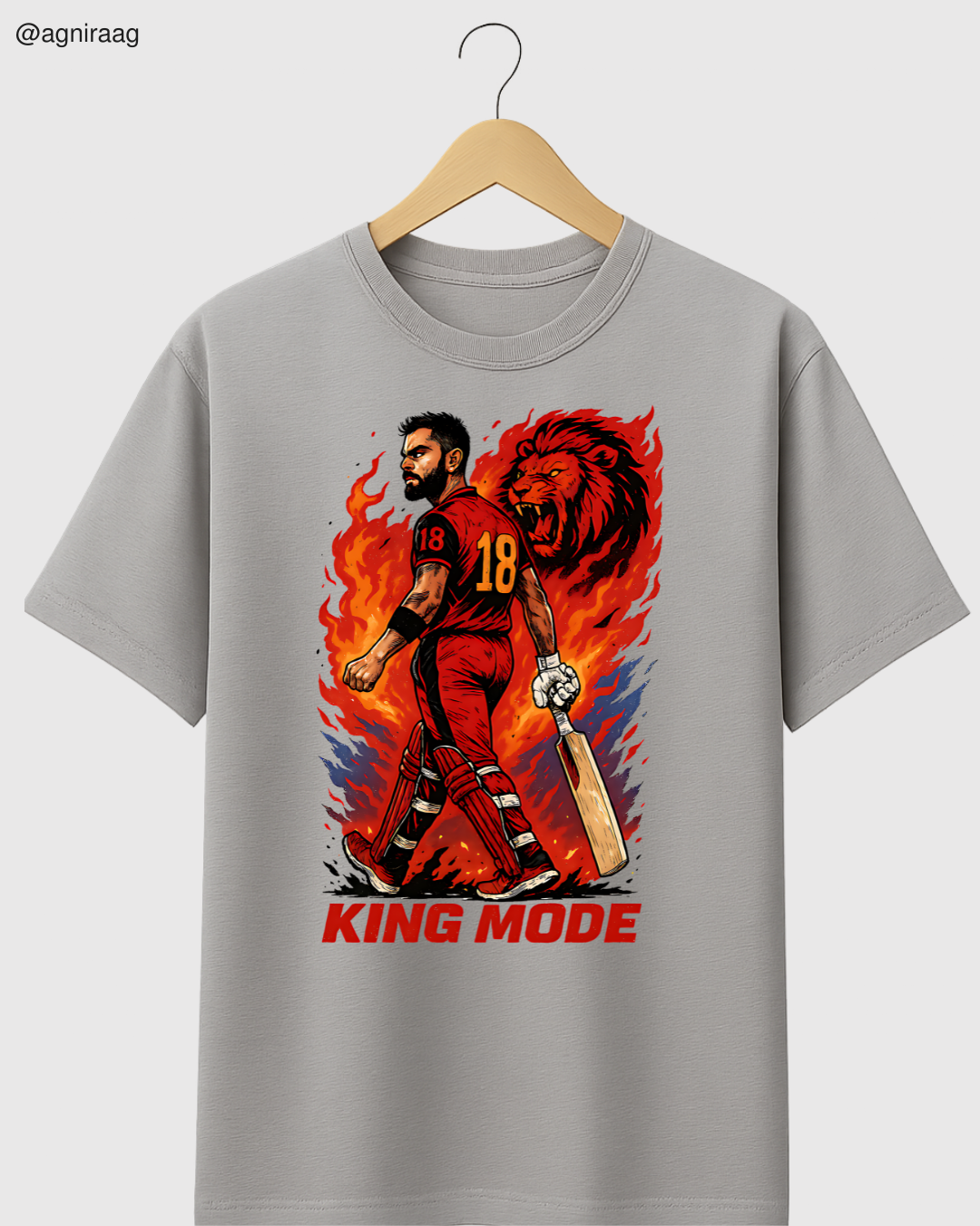 King Mode Cricket T-Shirt – Unleash the Fire Within